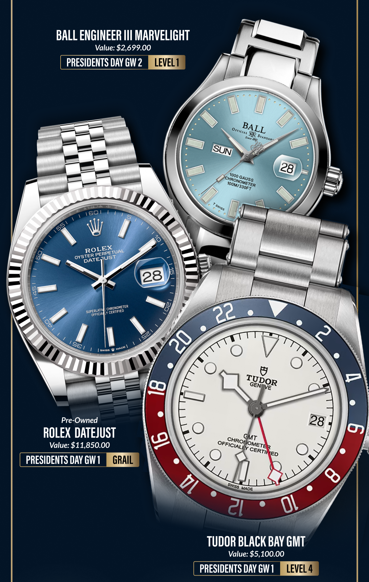 Presidents Grail Wheel Watches!