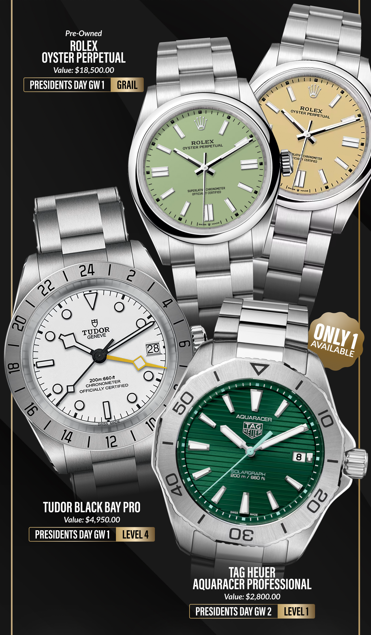 Presidents Day Grail Wheels Watches