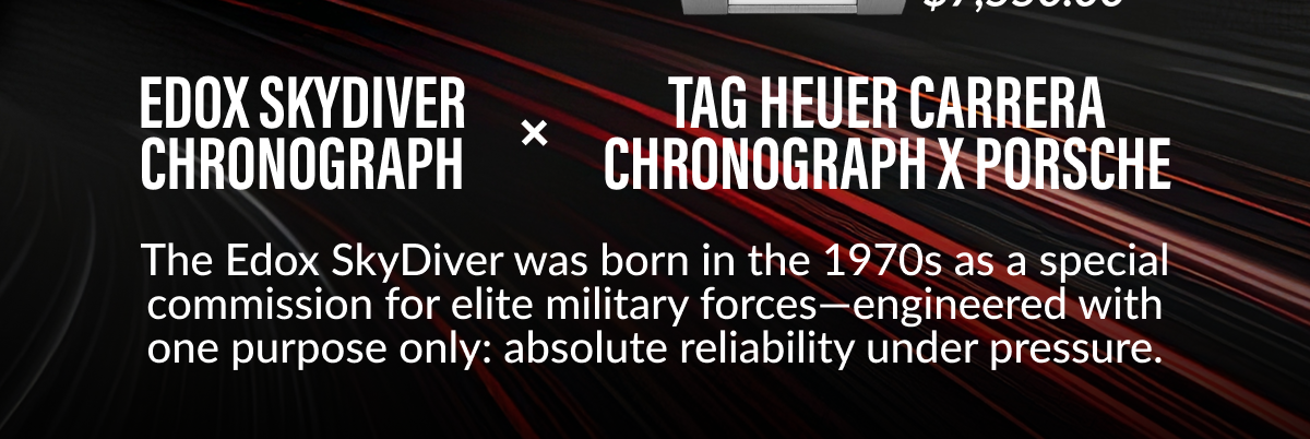 The Edox SkyDiver was born in the 1970s as a special commission for elite military forces—engineered with one purpose only: absolute reliability under pressure.