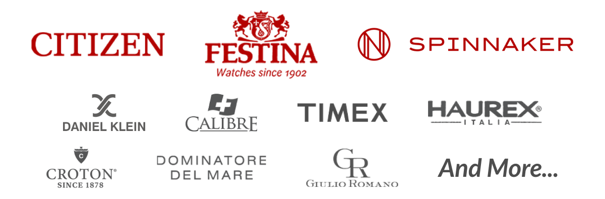 Citizen - Festina - Spinnaker - Daniel Klein - Calibre - Timex - Haurex - Croton - Dominatore del Mare - Gulio Romano - And More...