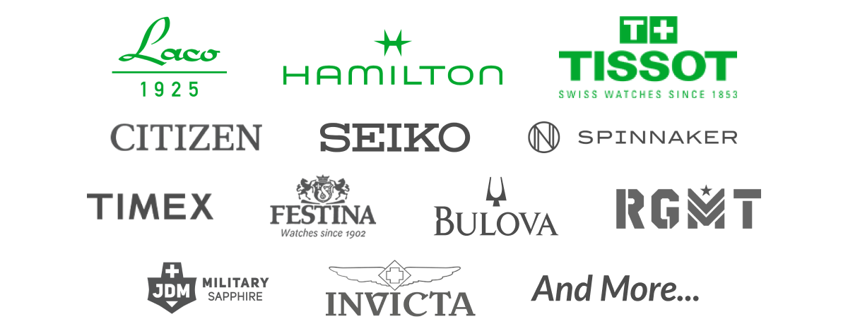Laco - Hamilton - Tissot - Citizen - Seiko - Spinnaker - Timex - Festina - RGMT - JDM - Invicta - Bulova - And More...