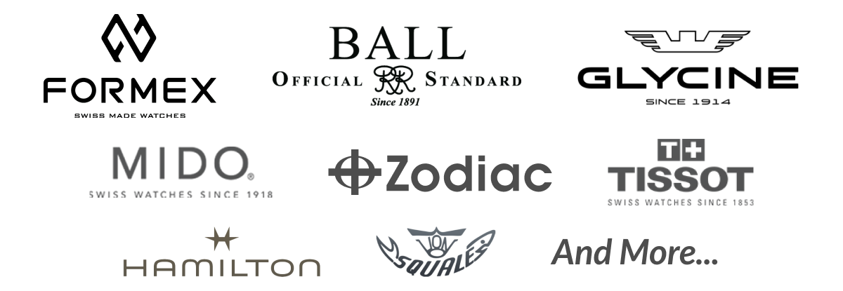 Formex - Ball - Glycine - Mido - Zodiac - Tissot - Hamilton - Squale - And More...